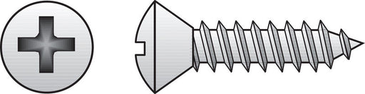 HILLMAN No. 8 X 1/2 in. L Phillips Oval Head Sheet Metal Screws 100 pk