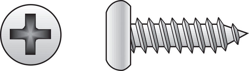 HILLMAN No. 4 X 1/2 in. L Slotted Hex Washer Head Sheet Metal Screws 100 pk