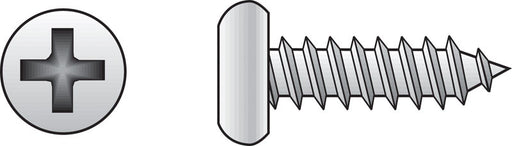 HILLMAN No. 6 X 1 in. L Phillips Pan Head Sheet Metal Screws 100 pk