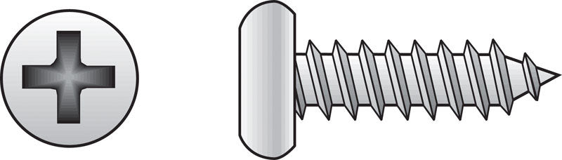 HILLMAN No. 6 X 1-1/4 in. L Phillips Pan Head Sheet Metal Screws 100 pk