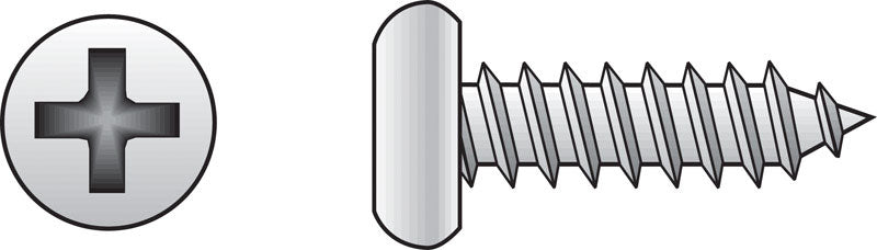 HILLMAN No. 8 X 1-1/4 in. L Phillips Pan Head Sheet Metal Screws 100 pk