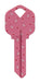 HILLMAN Breast Cancer Awareness Pink Ribbon House/Office Key Blank KW1 Single For Universal