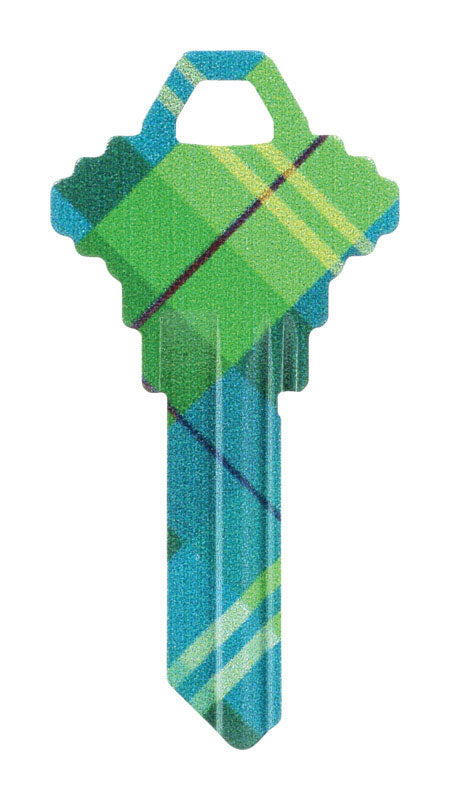 HILLMAN Wackey Plaid House/Office Universal Key Blank SC1 Single