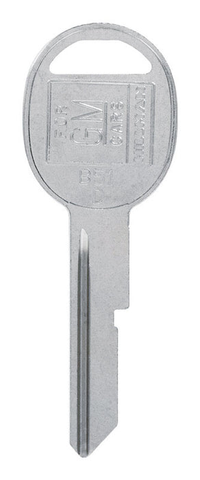 HILLMAN Traditional Key Automotive Key Blank B-51 Single For GM