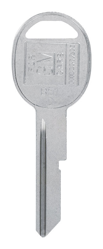 HILLMAN Traditional Key Automotive Key Blank B-51 Single For GM