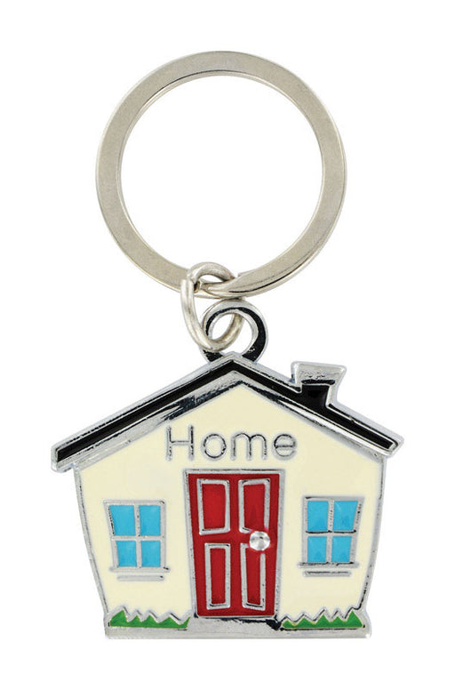 HILLMAN Metal Black/Silver House Keychain