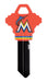 HILLMAN MLB Florida Marlins House/Office Key Blank 68 SC1 Single For Schlage Locks