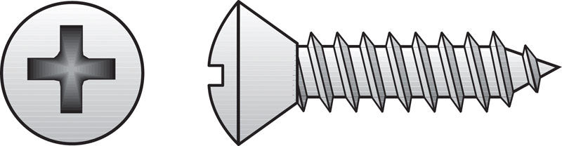 HILLMAN No. 10 X 3 in. L Phillips Oval Head Sheet Metal Screws 50 pk