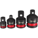 Milwaukee Shockwave 1/4, 3/8 and 1/2 in. drive X 3/8 in. SAE Adapter Socket Adapter Set 4 pc 49-66-6742, main product view