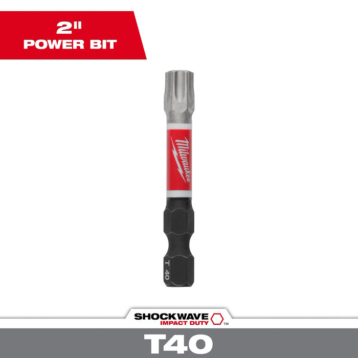 Milwaukee Shockwave Torx T40 X 2 in. L Impact Power Bit Steel 1 pc 48-32-4488, main product view
