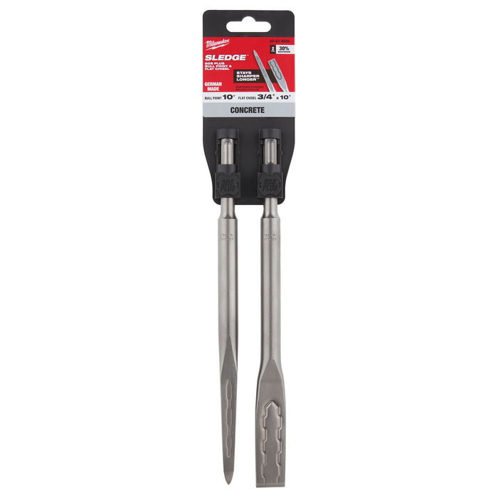 Milwaukee Sledge 10 in. L Forged Steel Chisel Bit SDS-Plus Shank 2 pc 48-62-6080, main product view