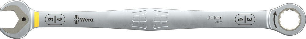 6007 JOKER RATCHETING COMBINATION SPANNER SB, LONG DESIGN, IMPERIAL, 3/4" X 334 MM