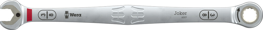 6007 JOKER RATCHETING COMBINATION SPANNER SB, LONG DESIGN, IMPERIAL, 3/8" X 209 MM