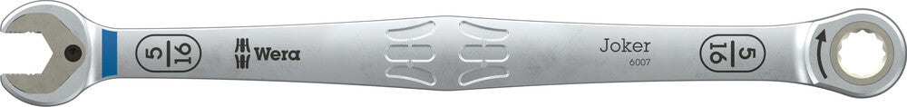6007 JOKER RATCHETING COMBINATION SPANNER SB, LONG DESIGN, IMPERIAL, 5/16" X 180 MM