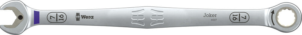 6007 JOKER RATCHETING COMBINATION SPANNER SB, LONG DESIGN, IMPERIAL, 7/16" X 220 MM