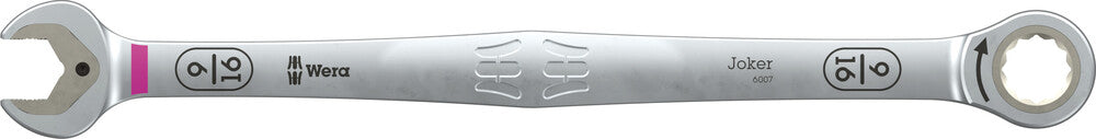 6007 JOKER RATCHETING COMBINATION SPANNER SB, LONG DESIGN, IMPERIAL, 9/16" X 265 MM