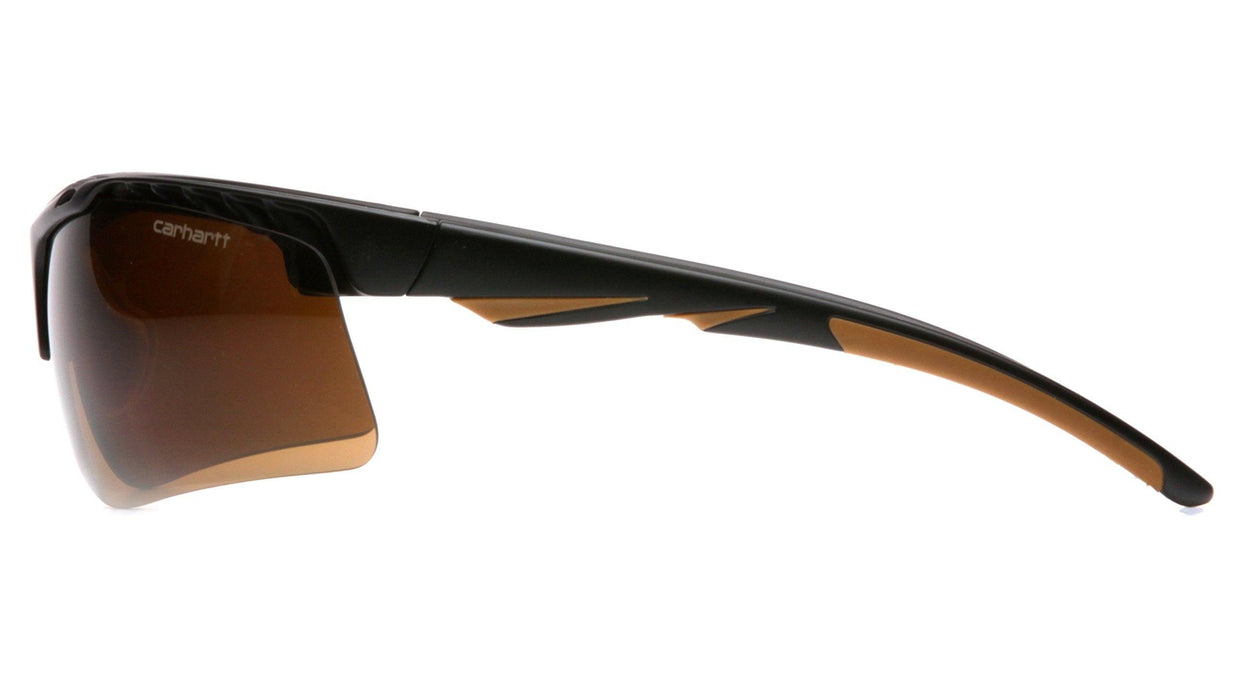 Carhartt Rockwood Safety Glasses, Sandstone Bronze Anti-Fog, Frustration-Free Packaging