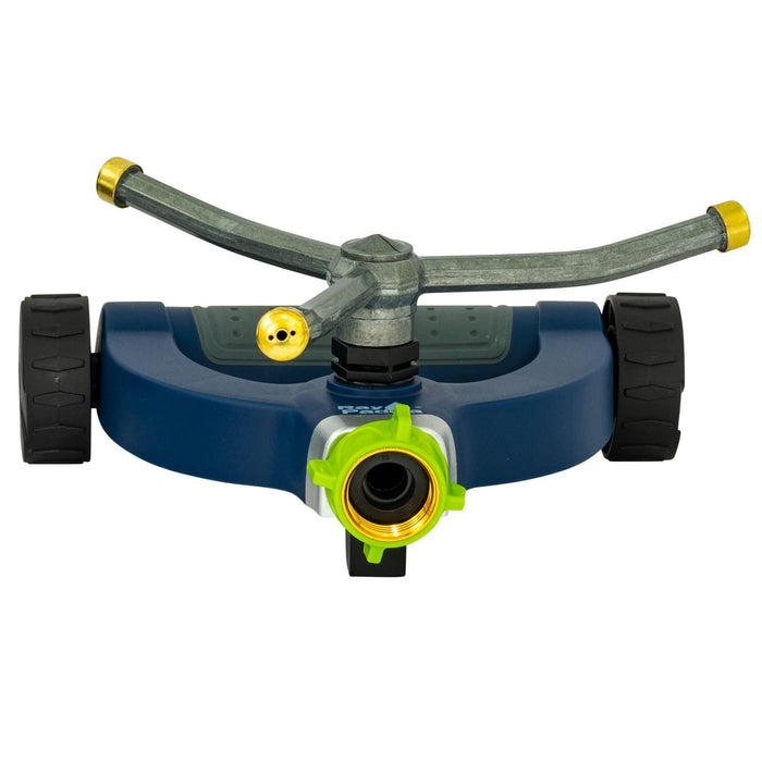 Ray Padula 3-Arm Metal Revolving Whirling Sprinkler on Weighted Wheel Base