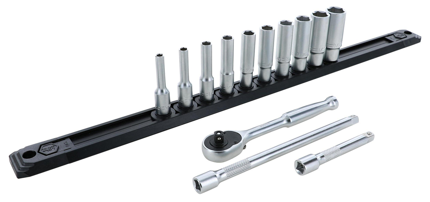 1/4" Drive Inch Deep Socket Set, 13 Piece