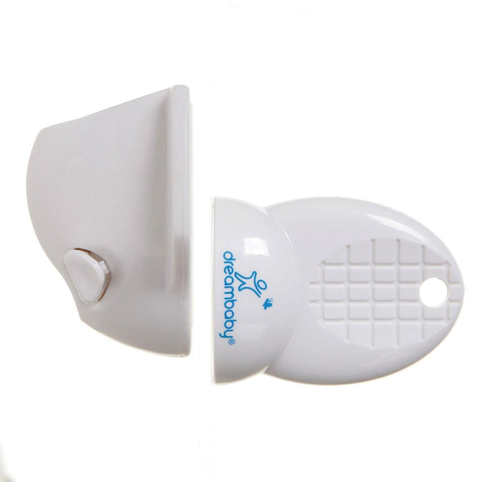 Dreambaby Adhesive Mag Locks - 4 Locks, 1 Key - White