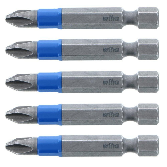 Wiha TerminatorBlue Impact Bit Phillips #2-2 Inch - 5 Pack