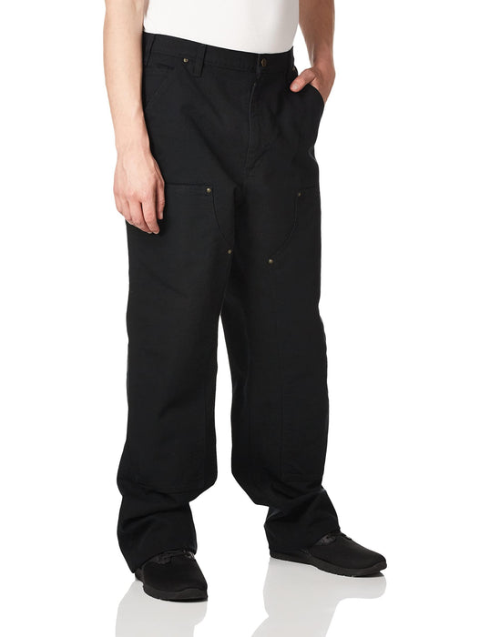 Carhartt Men's Loose Fit Washed Duck Double-Front Utility Work Pant, Black, 29W x 34L