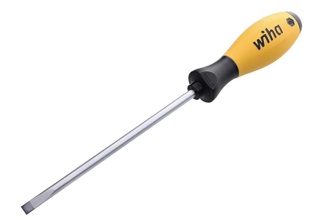 Wiha 30248 Slotted Screwdriver, ESD Safe with SoftFinish Handle, 6.5mm