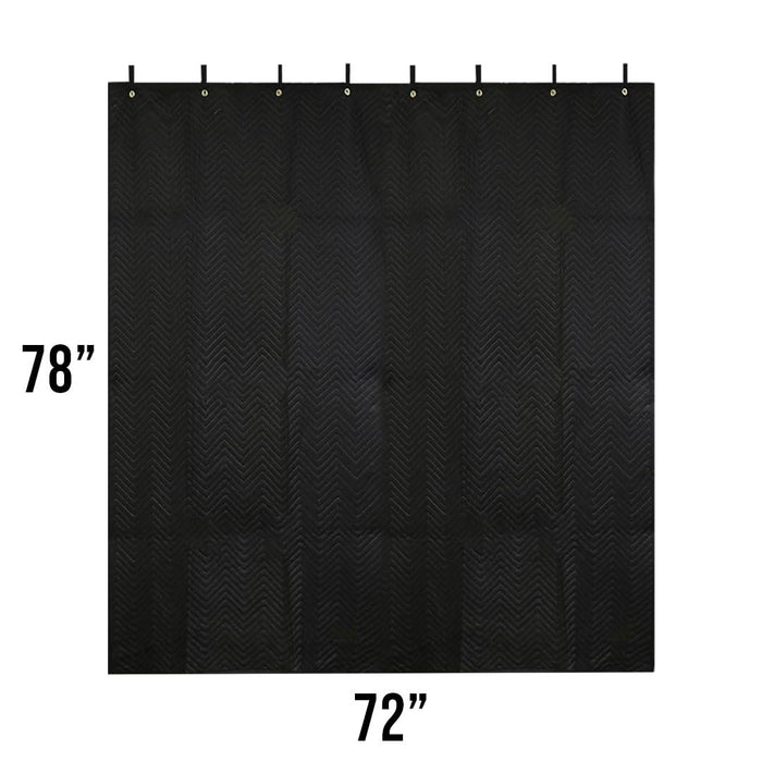 BoxerTools Studio Grommeted Sound Dampening Blanket 72 in. x 78 in. Light Blocker, Acoustic Blanket, Wall Hanging, Sound Reducing, Large Size, 6 Pack