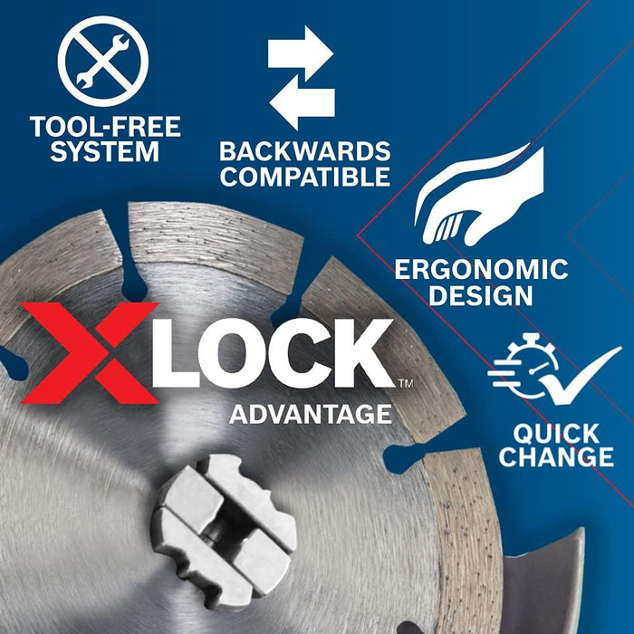 BOSCH FBX4560 25-Pack 4-1/2 In. X-LOCK Medium Grit Abrasive Fiber Discs 60 Grit Compatible with 7/8 In. Arbor for Applications in Metal Surface Finishing, Weld Blending, Rust Removal