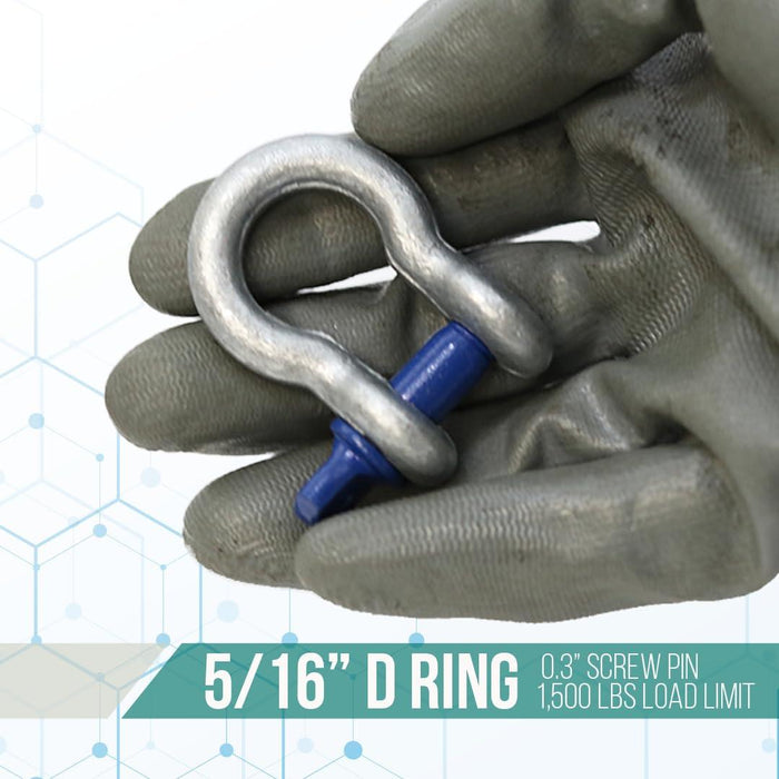 Boxer 2-Pack Forged Anchor Shackle 5/16”–Heavy Duty Forged Steel-Versatile & Durable–Working Load Capacity up to 3/4 Ton-Corrosion & Rust Resistant-Towing, Rigging, and Heavy-Duty Equipment
