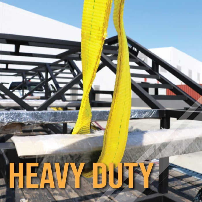 Boxer 2 Pack - 2” x 6FT Lifting Sling Recovery Strap 19,600-lbs Heavy Duty Multipurpose Thick Strap, Double Ply Polyester Commercial Use