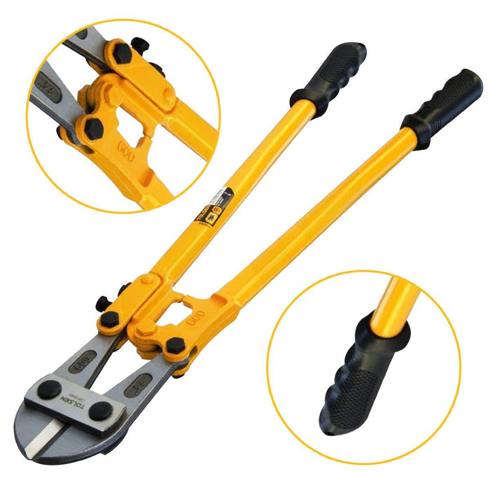 Tolsen 42" Bolt Cutters Heavy Duty for Padlocks, Chain, Rods, Rivets, and Wire Cutter - Ergonomic Non-Slip Handle Bolt Cutter - 42'' Bolt Cutter