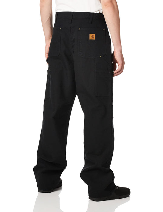 Carhartt Men's Loose Fit Washed Duck Double-Front Utility Work Pant, Black, 29W x 34L