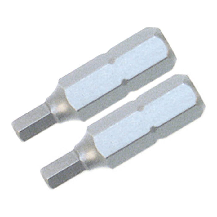Security Hex Insert Bit 1/8" x 25mm (2 Bit Pack)