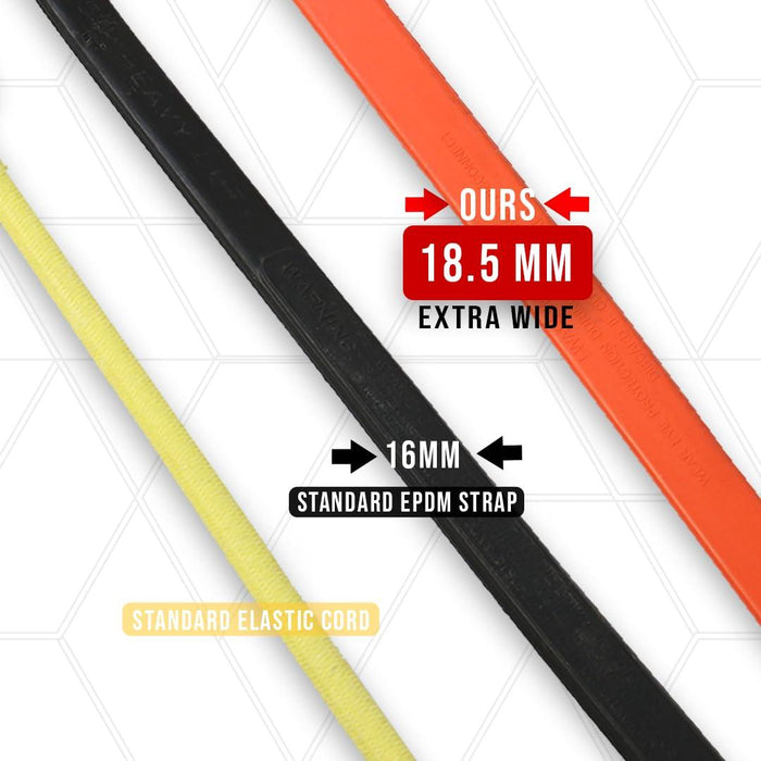 Boxer 15” Color Rubber Bungee Cords – Heavy Duty 100% EPDM Bungee Straps with S Hooks – 15” Red EPDM 10 Pack – Wider & Stronger