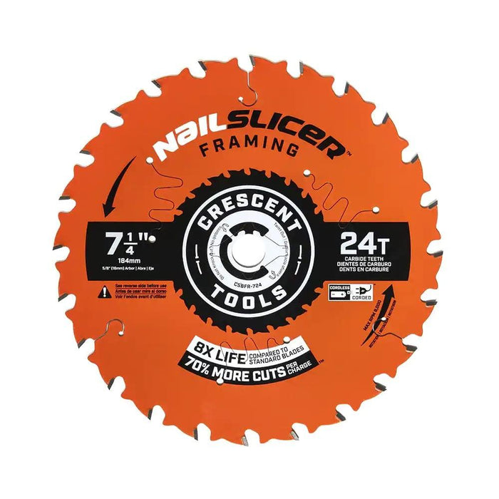 Crescent CSBFR-724-10 Nail Slicer 7-1/4" 24 Tooth Framing Blade - 10 Pack of Blades