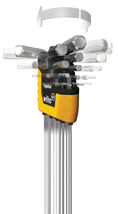 Wiha 13 Piece ErgoStar Ball End Hex L-Key Set Inch