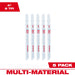 Milwaukee 4 in. Bi-Metal T-Shank General cutting Jig Saw Blade 6 TPI 5 pk 48-42-5300, main product view