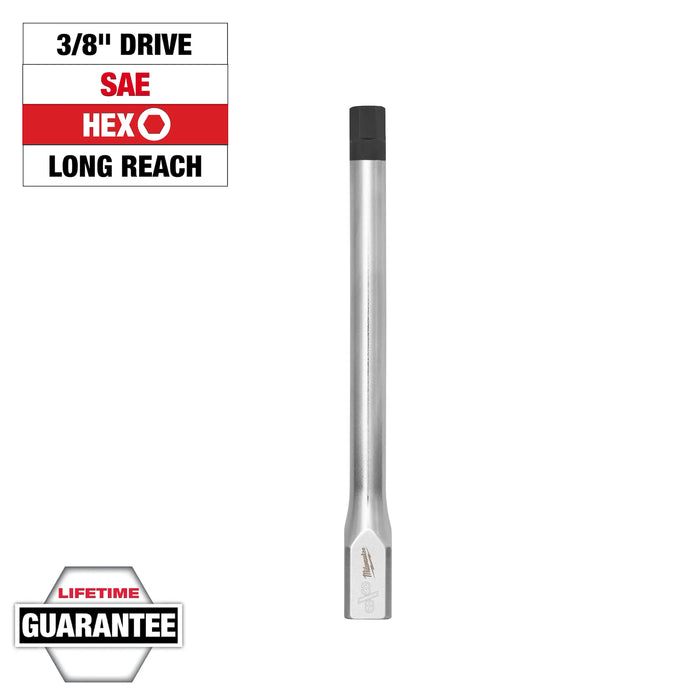 Milwaukee 3/8in. Drive 3/8in. Long Hex Bit Socket, 45-34-1081, main product view
