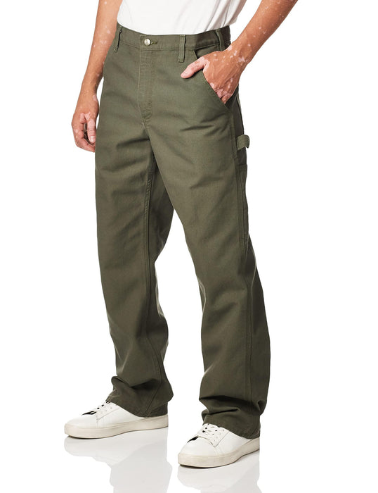 Carhartt Men's Washed Duck Work Dungaree Pant, Moss, 34W x 34L