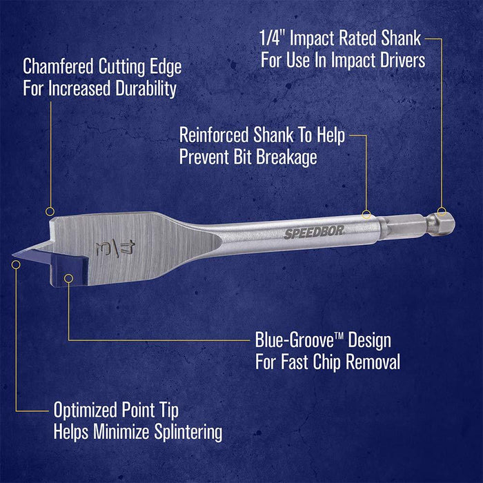 IRWIN SPEEDBOR Spade Wood Drill Bit, 5/16" (88805)