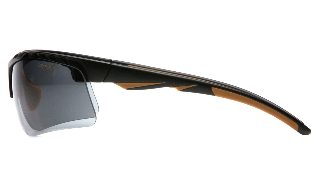 Carhartt Gray Safety Glasses, Anti-Fog, Scratch-Resistant, Half-Frame Medium
