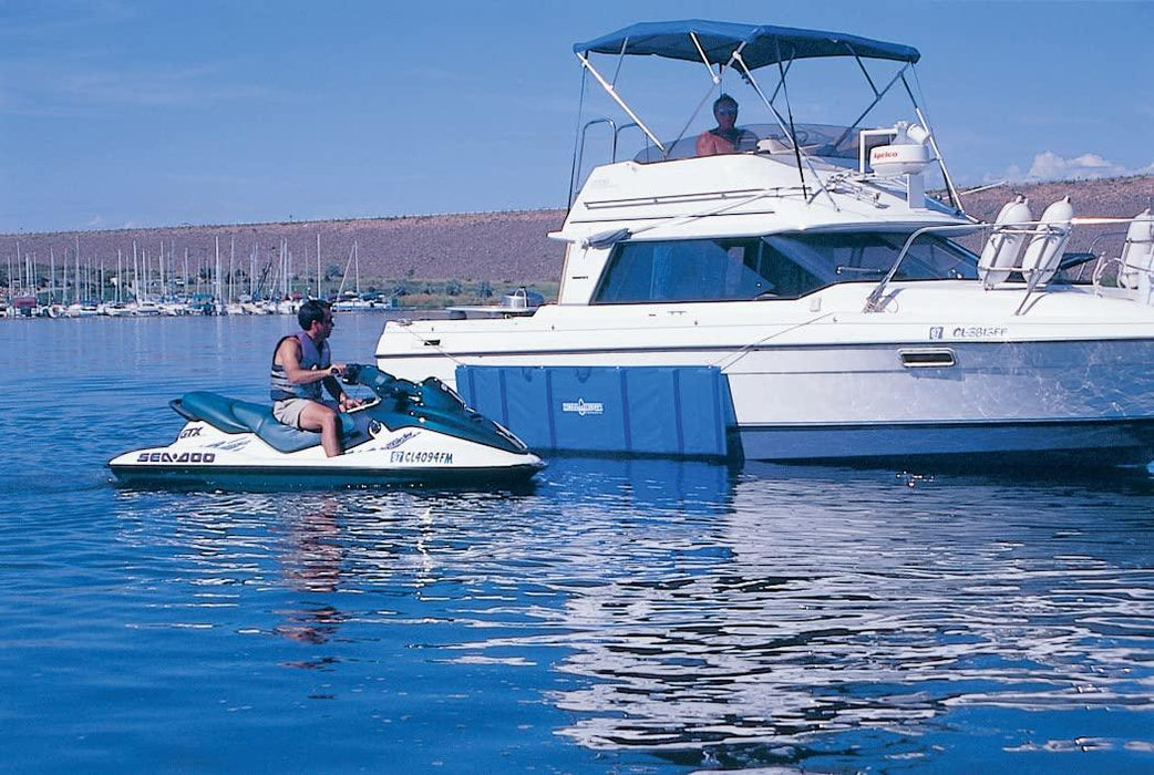 HULL HUGR Folding Boat Fender, Medium, 7.5' x 22" x 20" - Blue