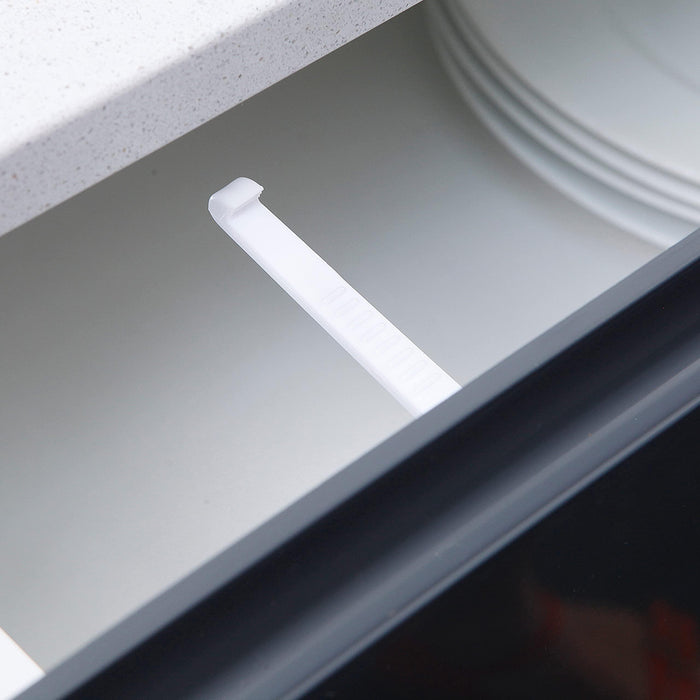 Dreambaby Safety Catches - Child Proofing Cabinet & Drawer Latches - White - 12 Pack - Model L181