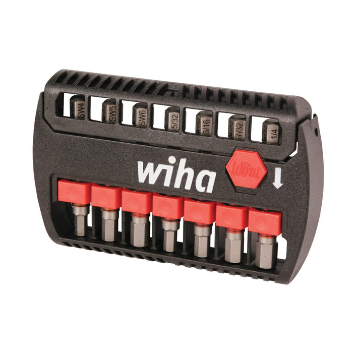Wiha 7 Piece BitBuddy MaxxTor Impact Hex Bit Set - Inch and Metric