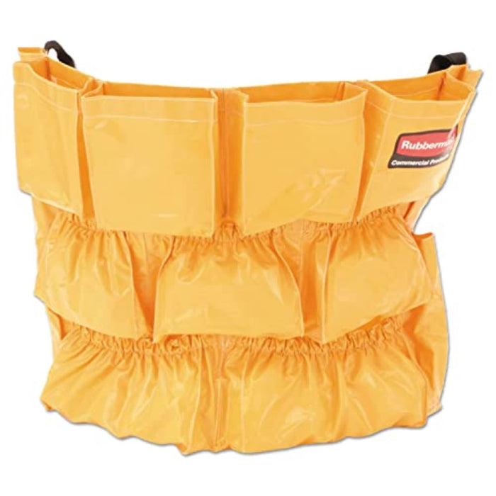 Rubbermaid Commercial Products Supply Organizing Caddy for Brute Trash Cans, Yellow, Tool Organizer Storage for Spray Bottles/Paper Towels/Gloves/Scrub Brush, 1 Count (Pack of 1)