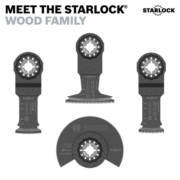 BOSCH Starlock Oscillating Multi Tool Wood Curved