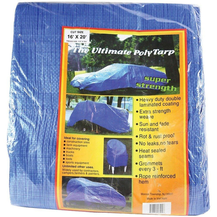 World & Main V1620 RA43082 World &ampamp Main44 LLC Reinforced Plastic Tarp (16ft X 20ft), Multicolor