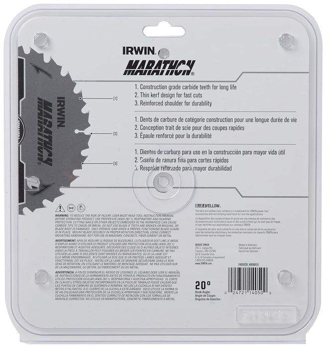 Irwin Tools Marathon Carbide Table/Miter Circular Blade