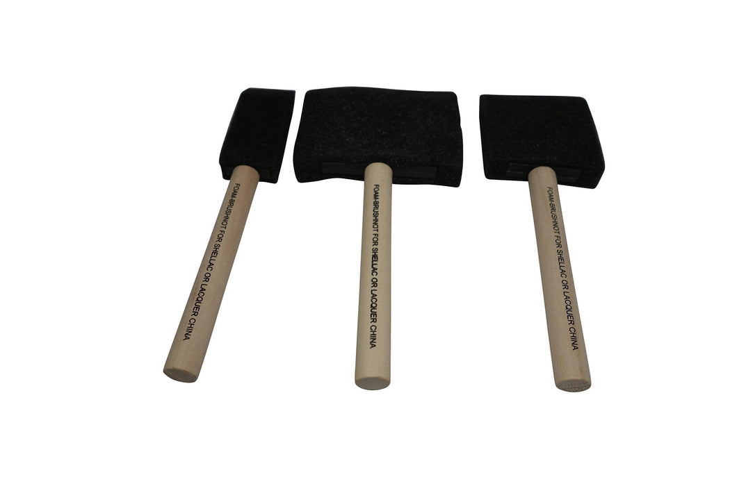 Helping Hands Foam Brush Set, 1-Pack (3 Brushes in Total)
